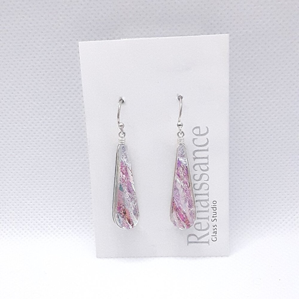 CLOSET SALE!!    New Multicolored Dichroic Glass Earrings - Picture 16 of 16